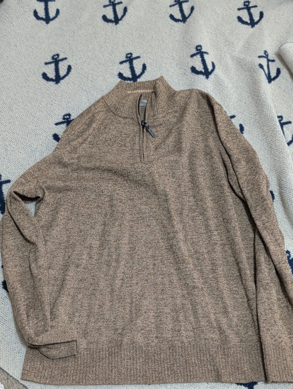 Men's Smartwool Quarter-Zip Sweater Pullover - Brown